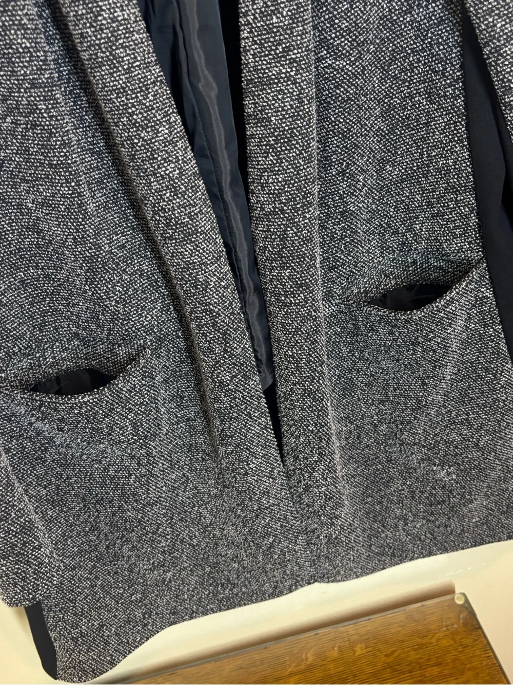 Lane Bryant Gray Boucle Textured Open-Front Coat, size 18